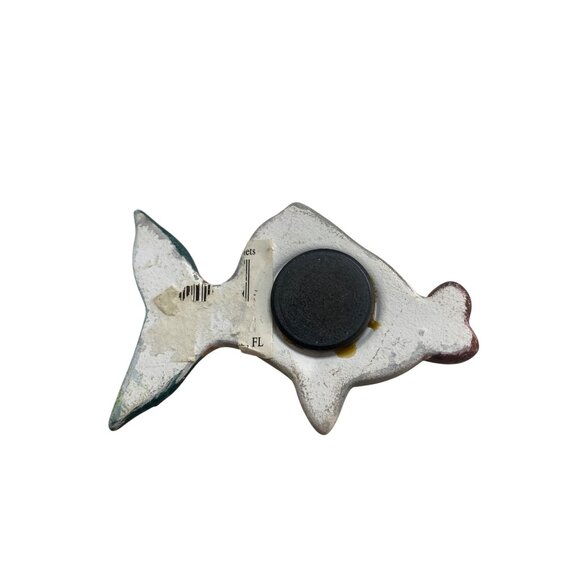 Handcrafted Ceramic Fish Magnet With Multicolor Design For Home Decor Or Refrige - Picture 3 of 5